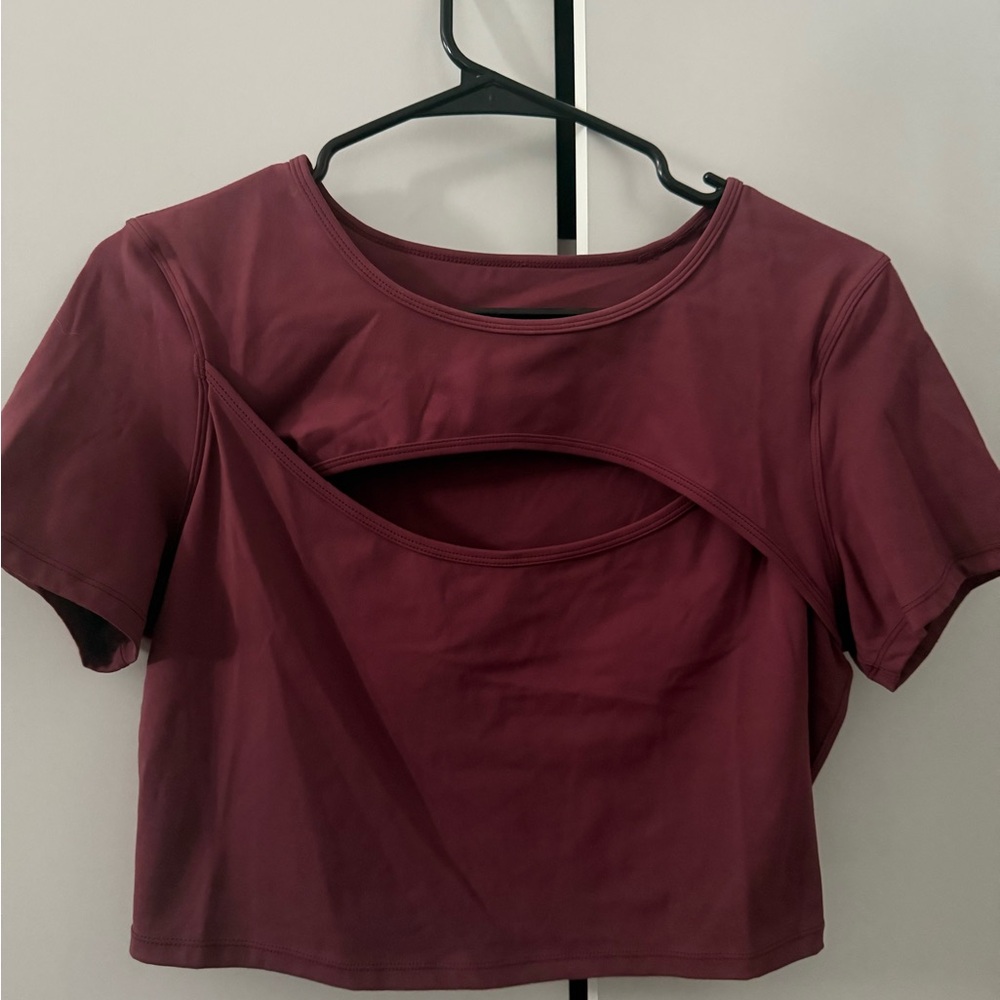 Women's Burgundy Crop Top